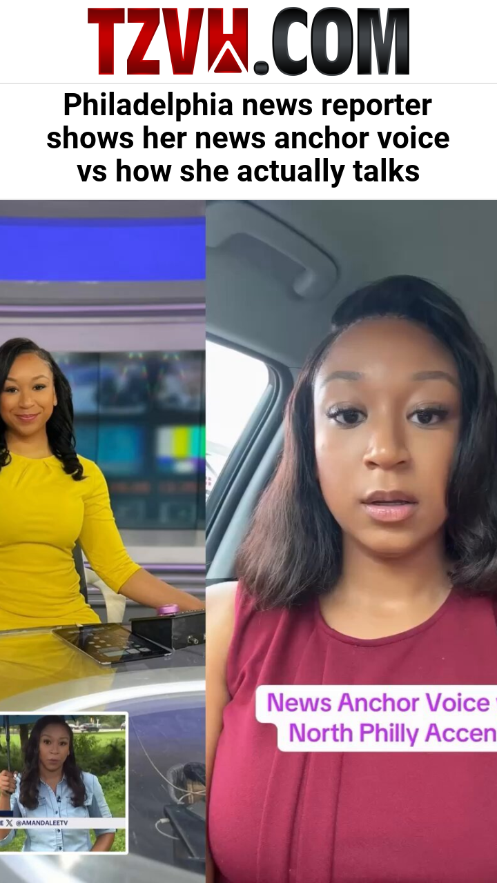 Philadelphia news reporter shows her news anchor voice vs how she actually talks