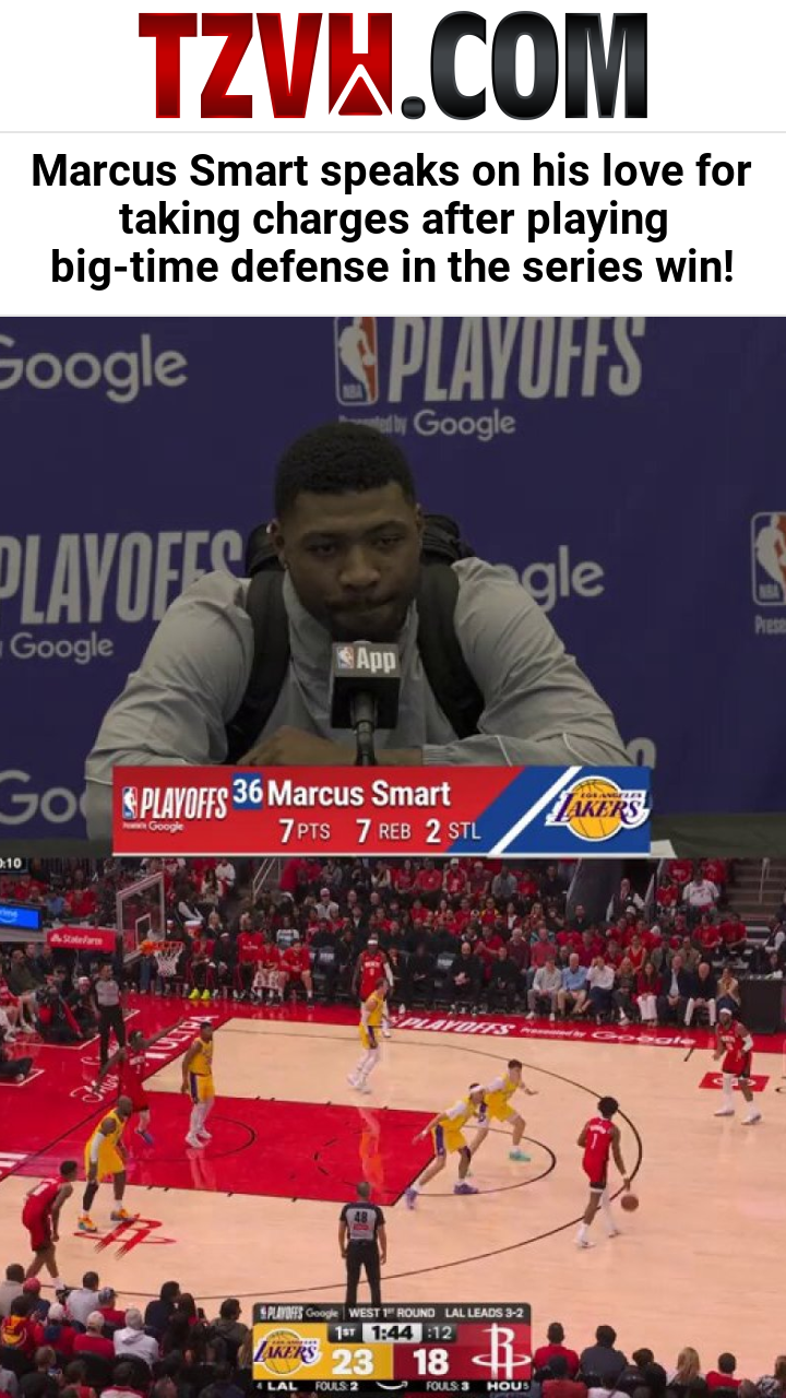Marcus Smart speaks on his love for taking charges after playing big-time defense in the series win!